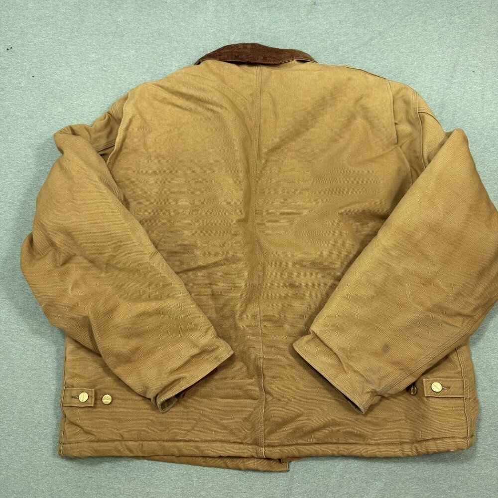 Carhartt J02 Brown Jacket Men's Tall 54 Heritage Utility Heavy Duty Workwear - Picture 8 of 13
